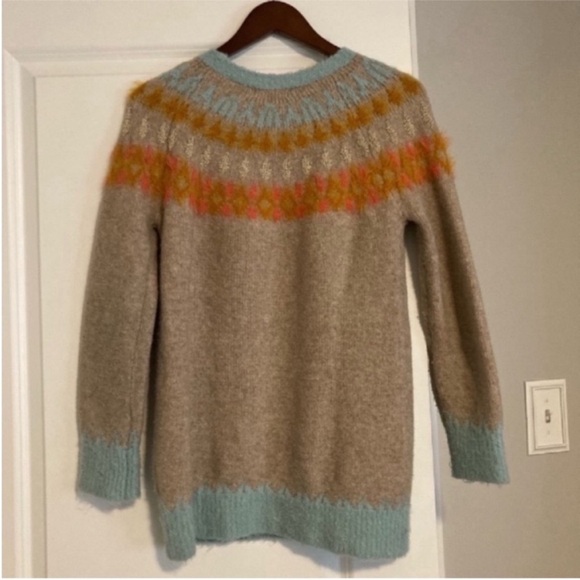 Anthropologie Sleeping on Snow Fair Isle Tunic Sweater - Picture 4 of 4